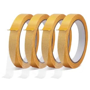 Double Sided Fabric Tape Heavy Duty 0.5inch x 39FT x 4 Rolls, No Sew Hem Tape for Clothes Hemming, Curtains, Carpet Fixing, Fabric, Dress, DIY Crafts,  Hold Removable  Free