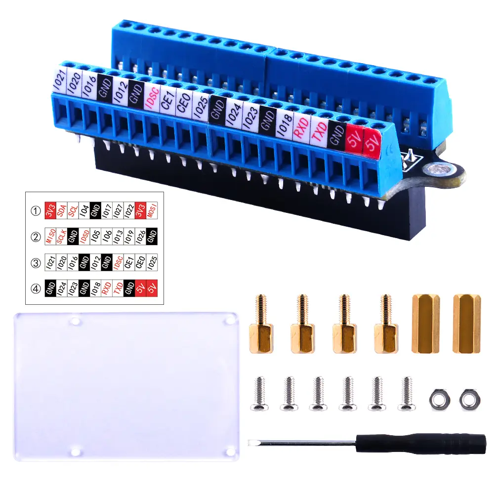 52Pi Raspberry Pi Micro GPIO Terminal Block Breakout Board Module,Raspberry Pi GPIO Expansion Board Micro Connector for Raspberry Pi 4B/3B+/3B/2B/Pi Zero/Pi Zero W/Pi Zero 2 W