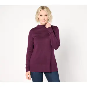 Joan Rivers Wardrobe Builders Funnel Neck Long Sleeve Sweater
