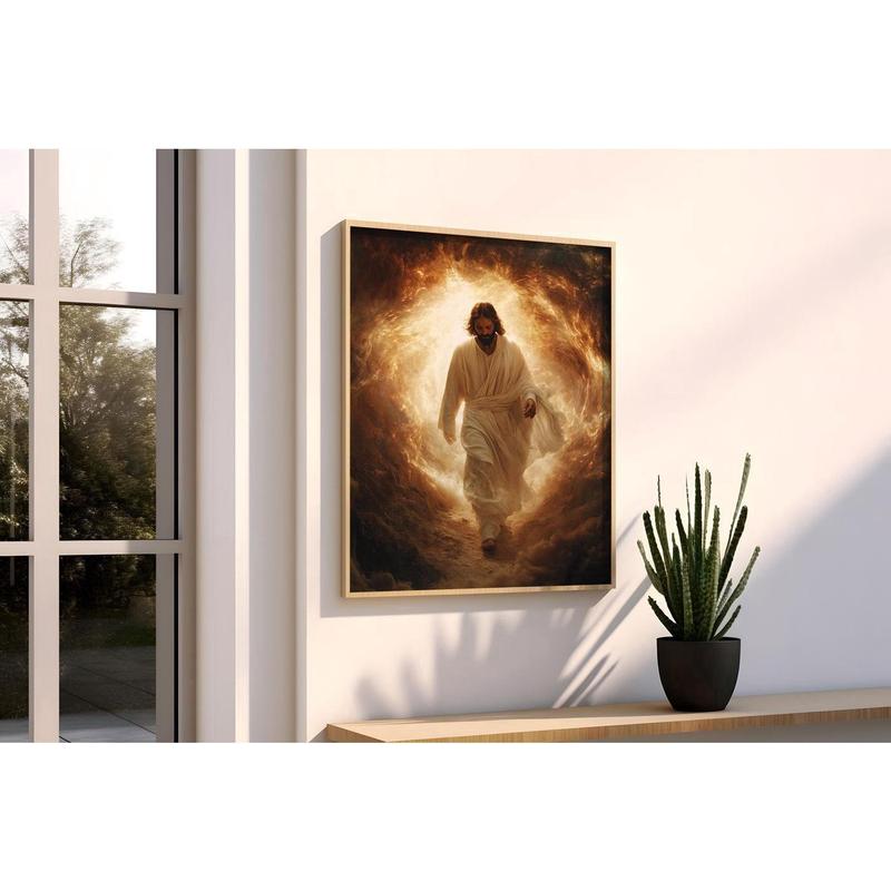 Jesus Canvas Wall Art | Christian Decor | Jesus Modern Canvas Print | Jesus Canvas Art Print | Jesus Poster, Jesus Frame Canvas | Jesus Art