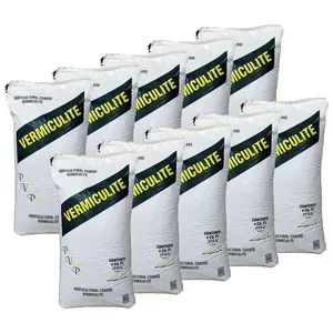 PVP Industries Medium Vermiculite Professional Grade Soil Conditioner, 10 Pack