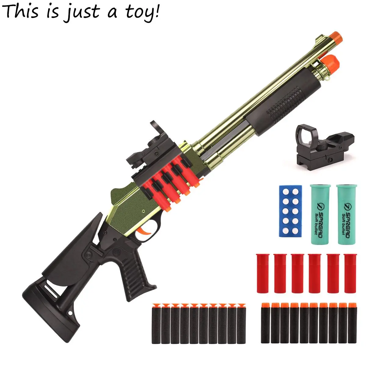JH2027 Golden Foam Outdoor Toy Set with EVA Foam Accessories, Interactive Activity Game for Teens, Friends and Family