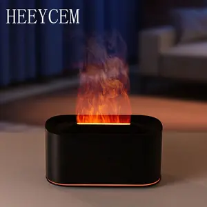 Flame design humidifier, type-c powered flame design aromatherapy diffuser, ambient light flame lamp essential oil diffuser, night light, suitable for home bedroom and office use