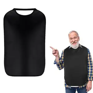 1pc Elastic Adult Bib, Unisex Premium Quality Clothing Protector Reusable Washable Large Bib for Adult Elderly Eating Kitchen Cooking Apron