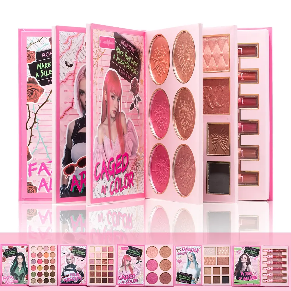 5 Page Makeup Palette with 70 Colors, 48 Matte Pearl Eyeshadow Shades, 6 Lip Colors, 6 Blushes, 10 Contouring Shades, Perfect Gift for Women, Makeup Set