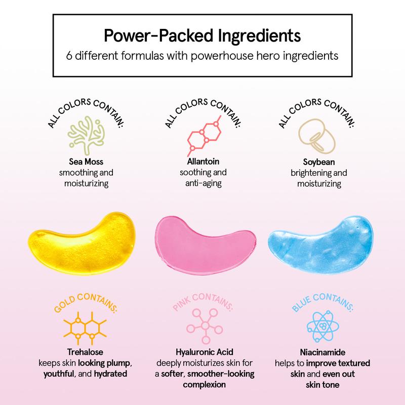 under eye masks for puffy eyes, dark circles by grace & stella - valentine's day gifts for women - galentines gift ideas