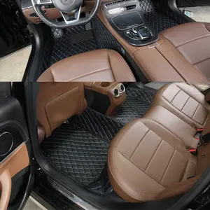 Custom Fit PU Leather Car Floor Mat For Genesis G70 2022-2024 Slip-resistant and wear-resistant Pet friendly, easy to clean Luxury Auto Interior Accessories Automotive Floor Mats