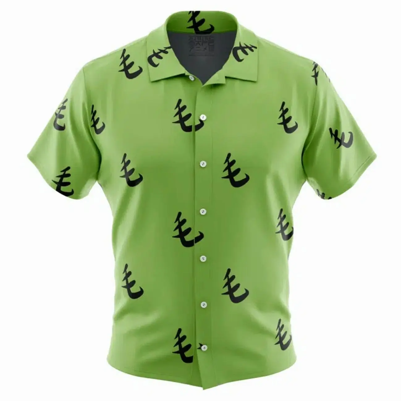 Green Pattern Saitama Button Up Hawaiian Shirt Gift For Family, Friends, Fans