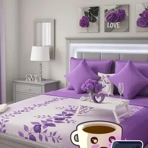 op Listing)  24 Piece King Size Complete Bedroom Set – Luxury Brown & Cream Design  Upgrade your bedroom with this elegant 24-piece King size comforter set. Designed with modern geometric patterns in rich brown, cream, and neutral tones, this set gives yo