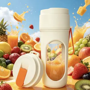 2-in-1 Portable Blender Cup,USB Rechargeable Ice Crusher & Smoothie Maker,Fresh Juice & On-the-Go Meals,USB Rechargeable & Compact for Smoothies On-The-Go - Perfect Travel, Back To School & Gym!