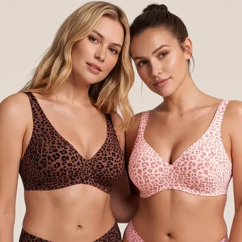 Women's Deep V Jelly Bra, Comfortable Wire-Free Bra, Seamless Wireless T-Shirt Bra, Push-Up Bra, Gentle Lift Bra, Everyday Wear Bra