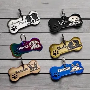 Engraved Dog ID Tag: Custom Pet ID, Stainless Steel