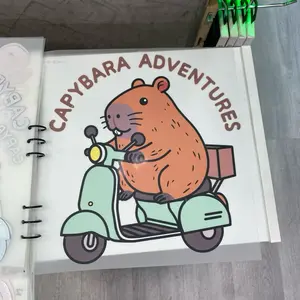 Viral Cute Capybara Tee Design DTF Heat Transfer Anime Art Hot Peel Press Shirt Transfer for Easy Application and Stylish Looks