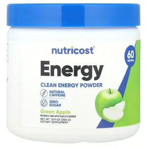 Nutricost Energy, Clean Energy Powder, Green Apple, 10.9 oz (306 g)