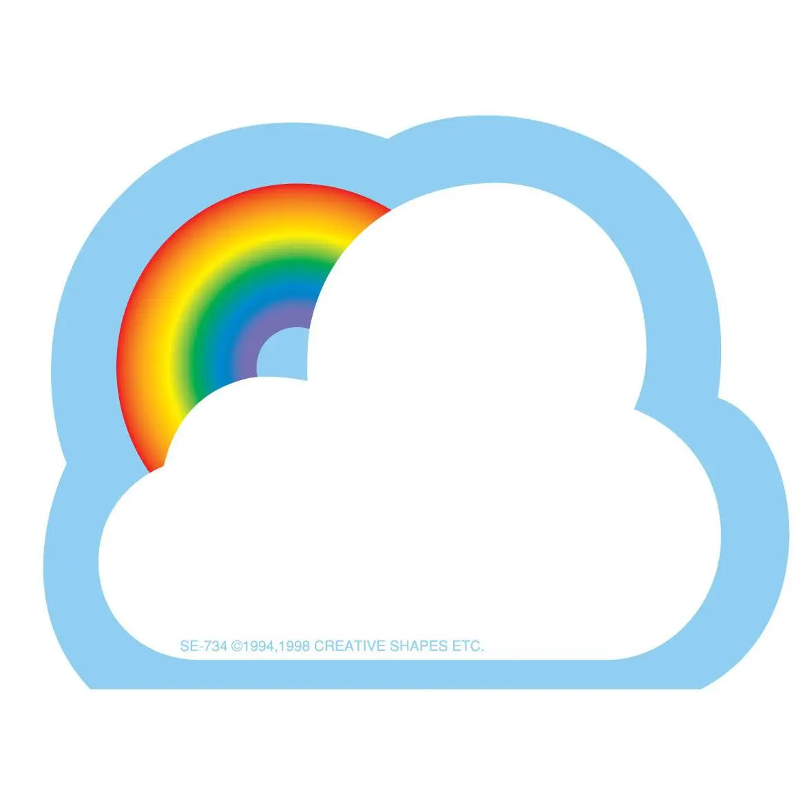 SHAPES ETC. Mini Notepad - Rainbow, Colorful Note Sheets, Office Writing Stationery