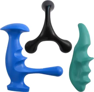 Manual Trigger Point Massage Tool and Thumb Saver for Full Body Deep Tissue Massage, with 3-Legged Massage Knobs, Stress Relief