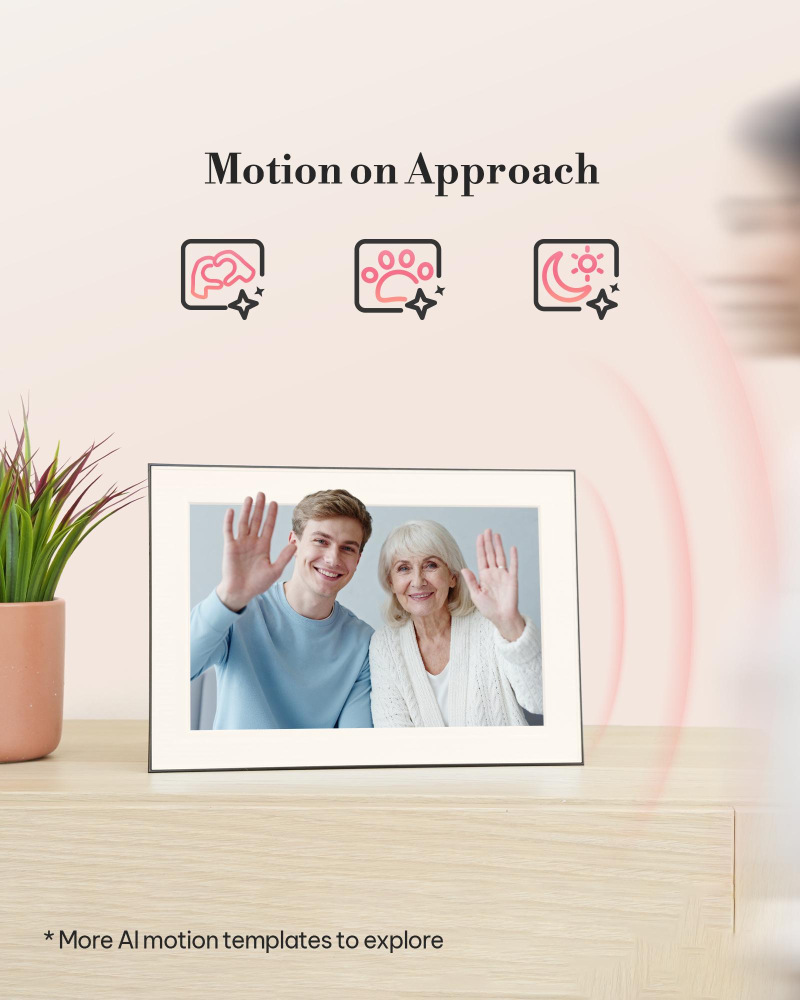 Homture Magic Frame - 10.1″ 1080P World's First AI Magic Digital Frame for Old Photo Restoration Unlimited Storage Instant Sharing Decor Full HD 1080P