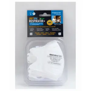212 MAIN N95 Softseal Valved Disposable Silicone Sealed Mask - Small Sizes, Pack of 3, CDC Guidelines-Compliant Protection for Small Animals (True CDC-Compliant Verification Included), Healthcare