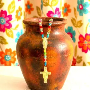 Our Lady of Guadalupe Rosary with brightly colored beads
