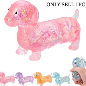 Shiny Soft Dachshund Squishy Toy, Bubble Gum Stress Relief Ball, Stress Relief Fidget, Venting Gadget, Perfect for Relaxation and Fun
