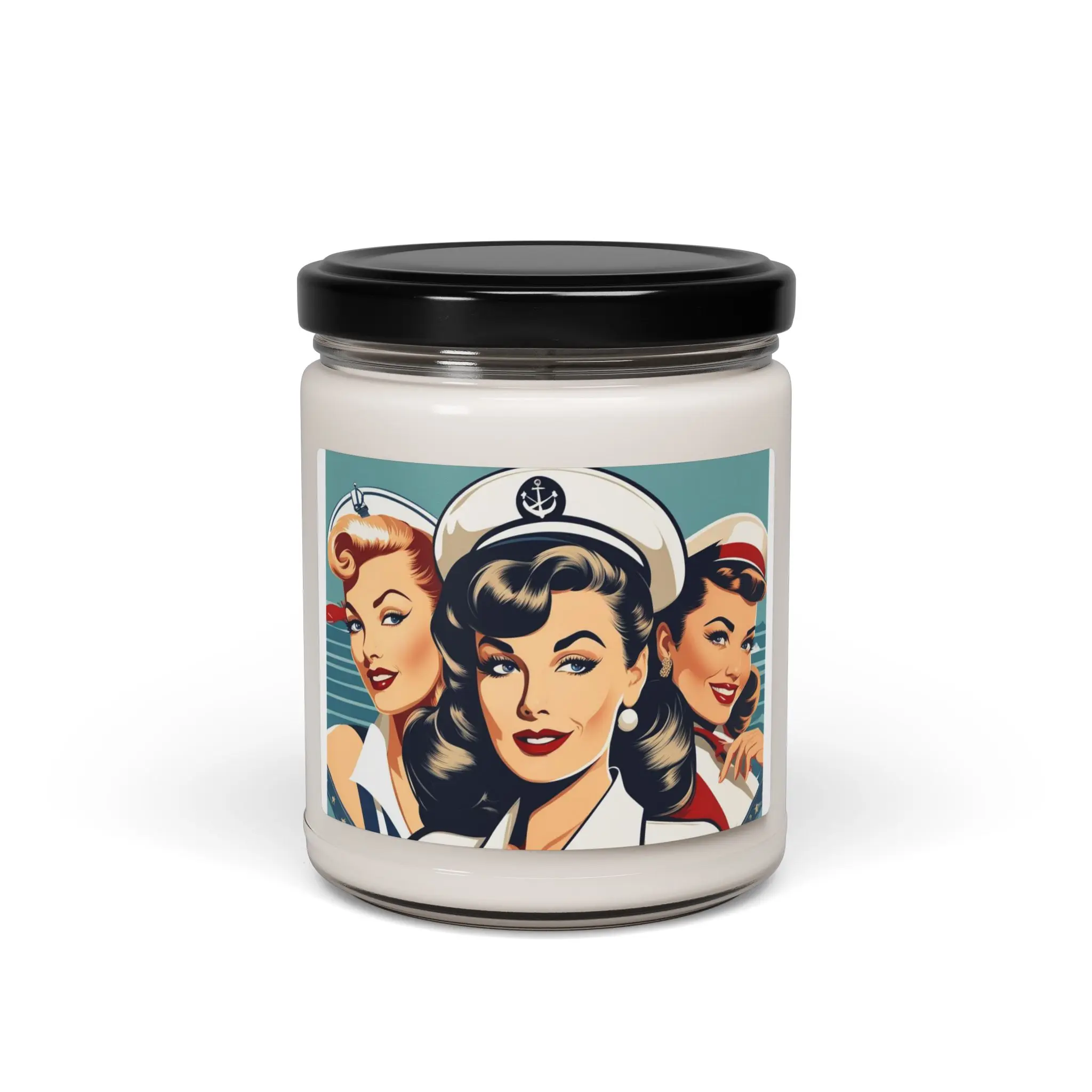 Retro Glam Scented Soy Candle, Vintage Home Décor, Gift for Her, Aromatherapy Candle, Pinup Style Candle