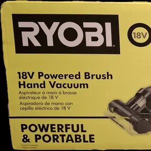 Ryobi 18V Powered Brush Hand Vacuum Deep Cleaning Easy Empty Tool Only Powerful & Portable