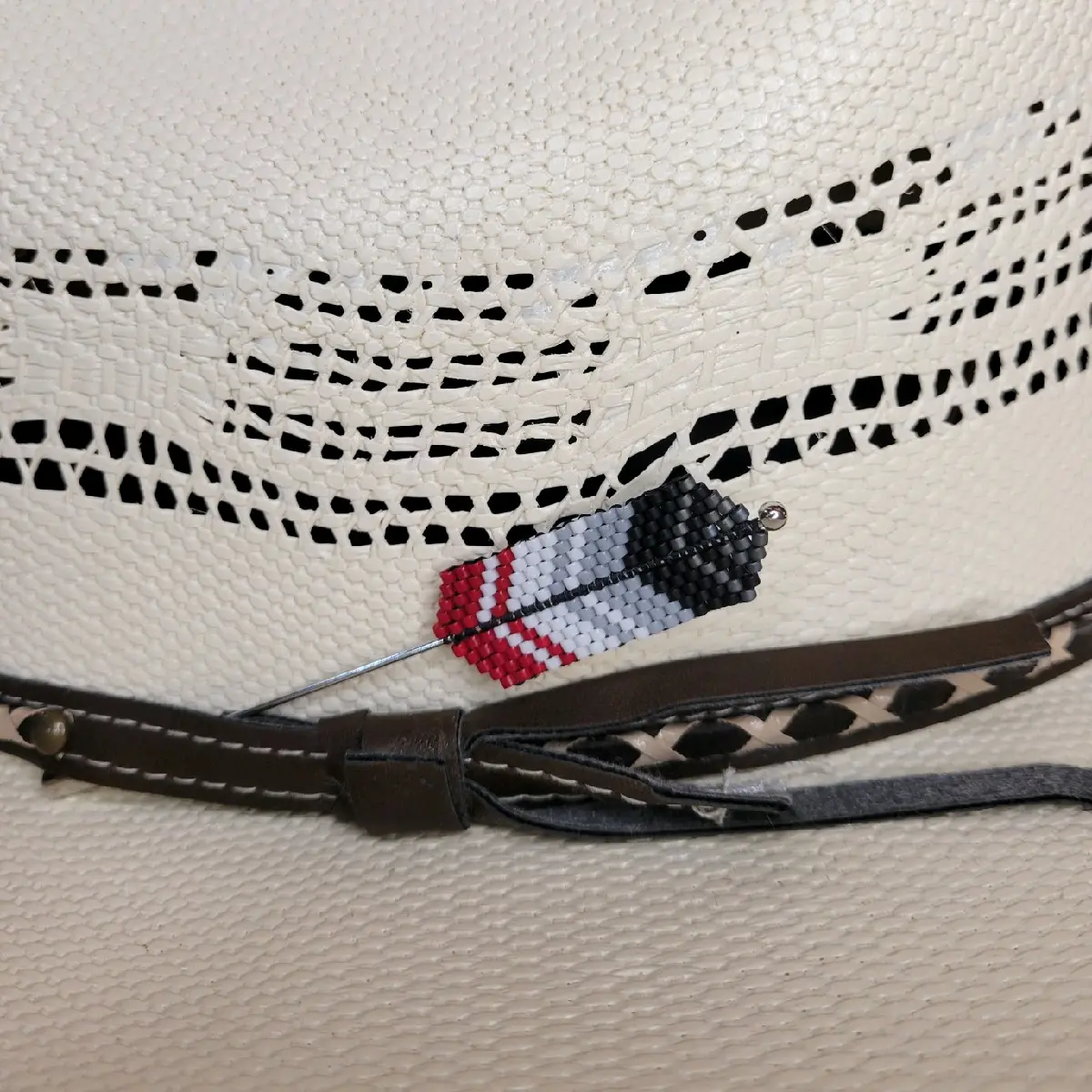Poker Feather Hat Pin