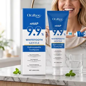 9.9%Nano hydroxyapatite toothpaste, enamel support toothpaste, gentle whitening toothpaste, fluoride free oral paste, mint fresh breath toothpaste, stain reducing toothpaste, daily self care toothpaste120g