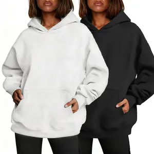 ��Limited time deal��Womens Oversized Hoodies with Pocket Sweatshirts Fall Fashion Pullover Warm Soft Sweaters Winter Clothes