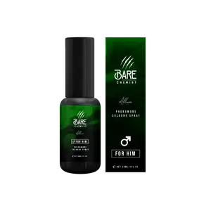 Bare Chemist Allure Pheromone Cologne for Men – Fruity Leather & Warm Amber Blend – Alcohol-Free, Long-Lasting – 1oz