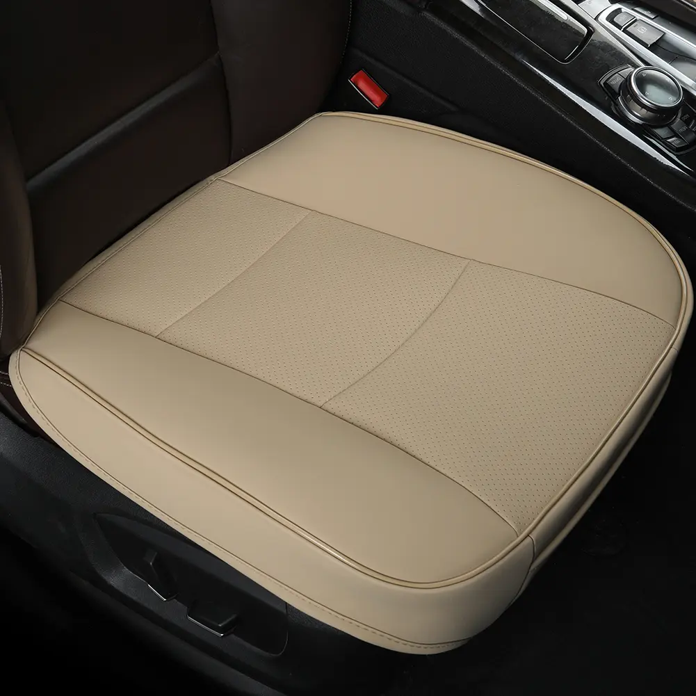 1 Piece Car Seat Bottom Cover Faux Leather(Polyvinyl ) Car Seat Cover Front Bottom Car Seat Protector Seat Cushion Cover , Car Seat Bottom Cover Anti-Slip and Wrap Around The Bottom, Fits 90% of Vehicles