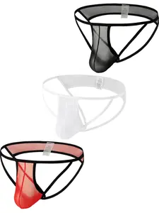 3pcs Men's Underwear Set, Ultra-Thin Breathable Comfort Design, Fashionable Daily Wear Essentials, Perfect for Everyday Use