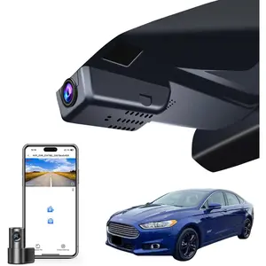 Front 4K & Rear 1080p Dash Cam fit for Ford Fusion 2013-2020 Gen2, S SE SEL Titanium Accessories, UHD 2160P Video, WiFi & App, G-Sensor, Loop Recording, Easy to Install, 128GB Card