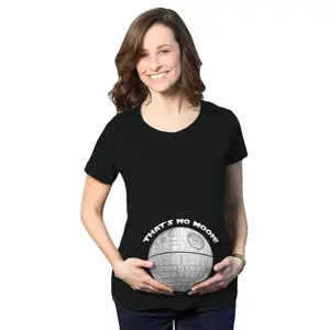 Maternity Thats No Moon Cute T Shirt Funny Pregnancy Announcement Baby Bump Tee Funny Graphic Maternity Tee Cute Pregnancy Tees With Plus Sizes Pregnant Funny Movie Short Sleeve Maternity Shirts