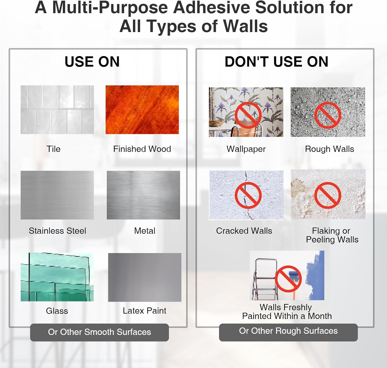 Removable Picture Hanging Strips Nail-Free Double Sided Adhesive Strips No Damage Wall Mount for Frames Hook & Loop All-in-one Heavy Duty