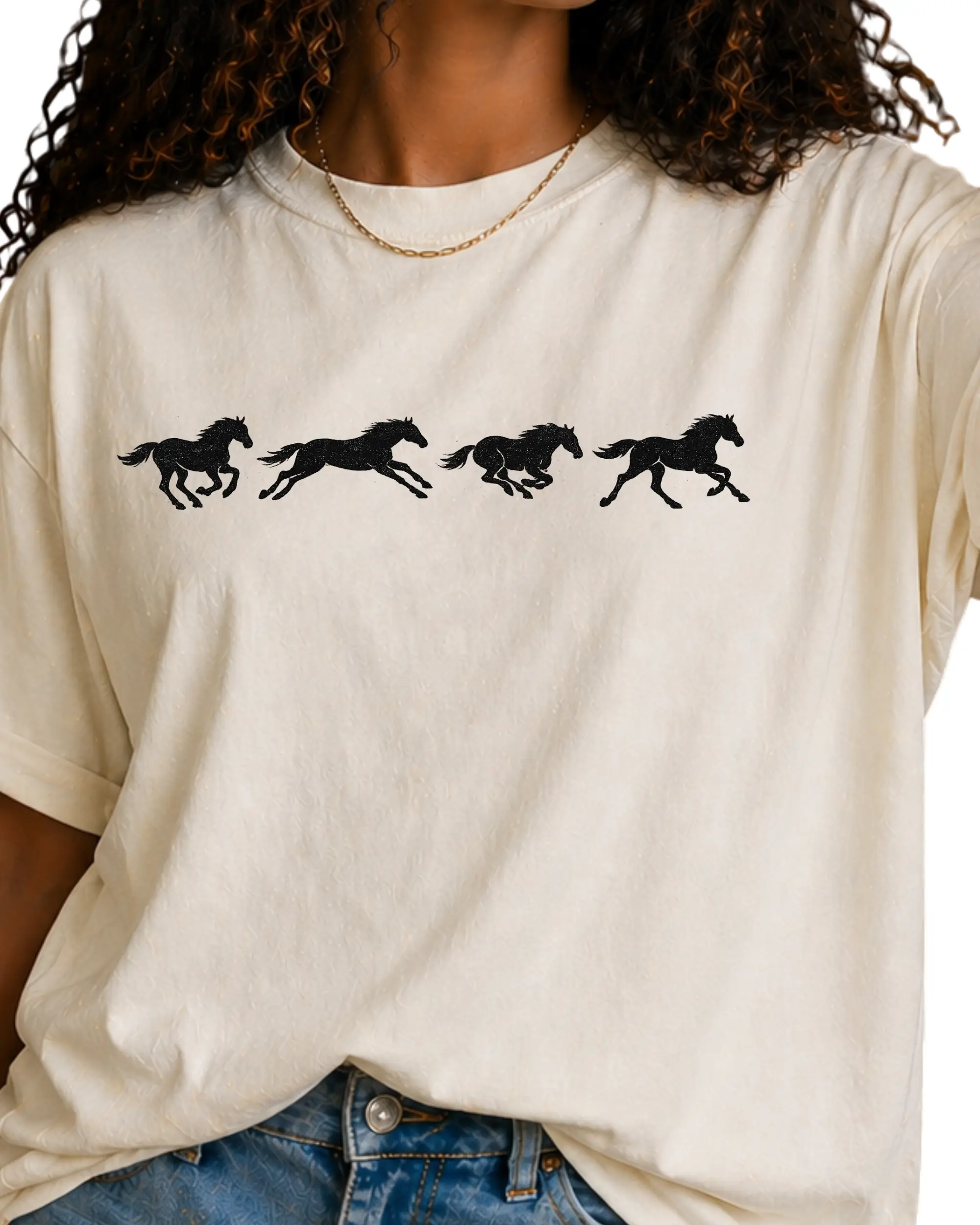 Running Horse Graphic T-Shirt | Vintage Western Horse Tee | Unisex Equestrian Country Shirt for Horse Lovers