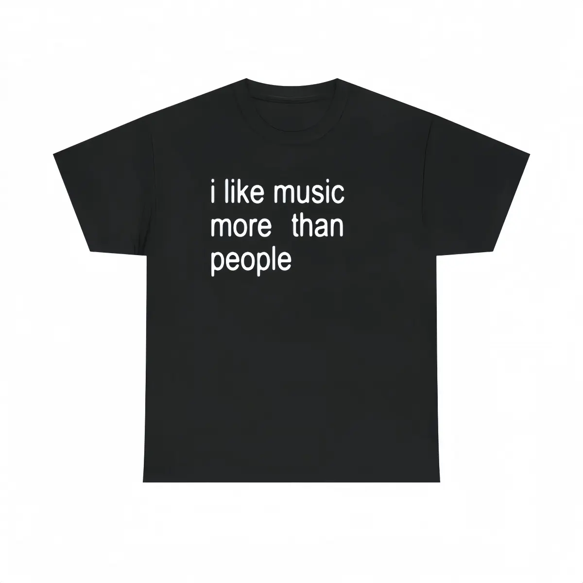 2026 New Boxy Fit Tee 100% Premium CottonFunny Quote Unisex Tee,  I like Music more than People, Music Lover Shirt, Graphic Tee, Sarcastic Gift, Introvert Apparel, Humor TopPre-shrunk Streetwear Basics Vintage Inspired