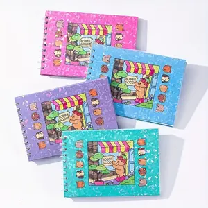 4 models A5 hard sided colouring books, coil colouring books, retro style, interesting and creative love colouring books, DIY notebook decoration painting colouring books