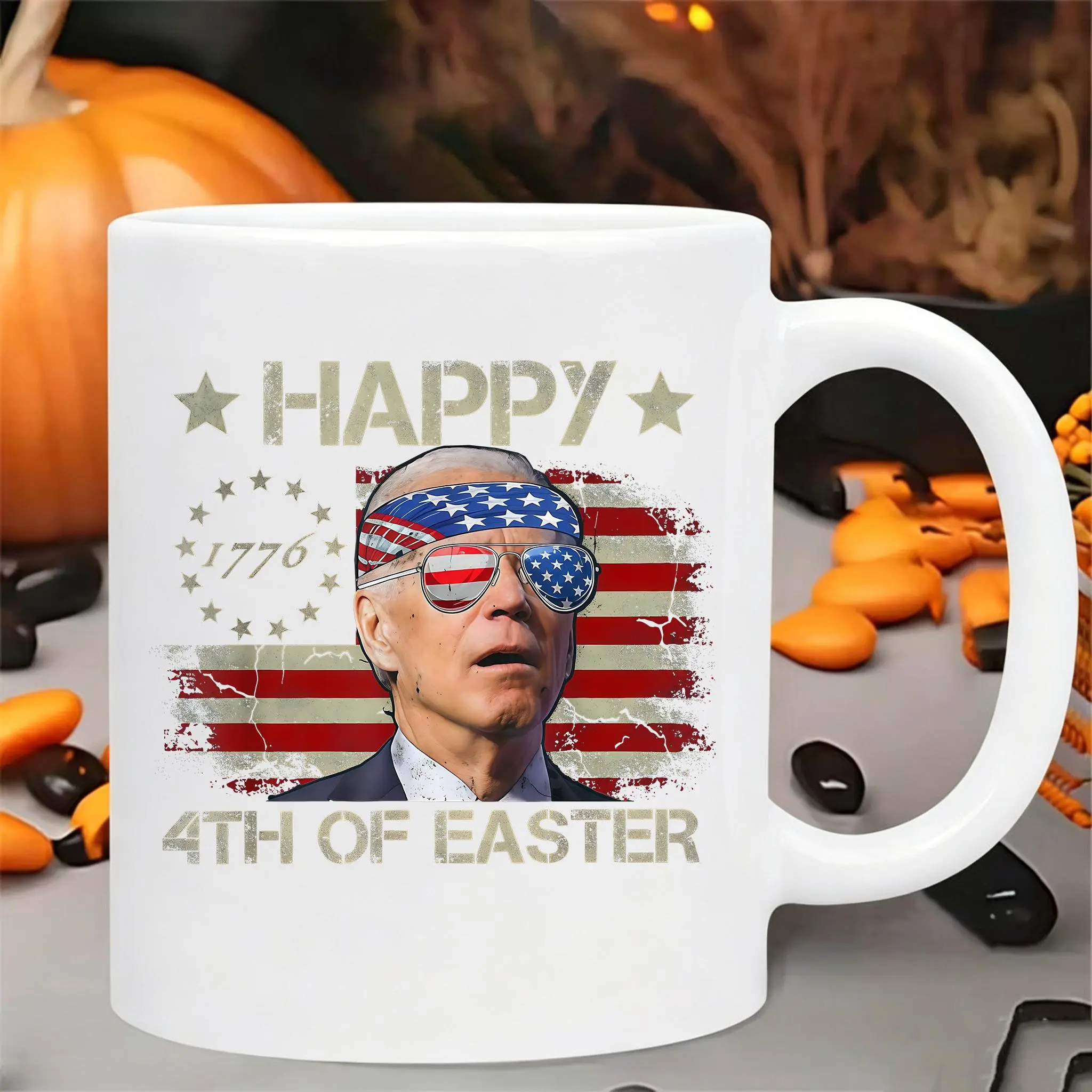 11oz Fun Pattern Accent Mug Happy 4th Of Easter Mug, Funny Political Meme Coffee Cup, Sarcastic Adult Gift