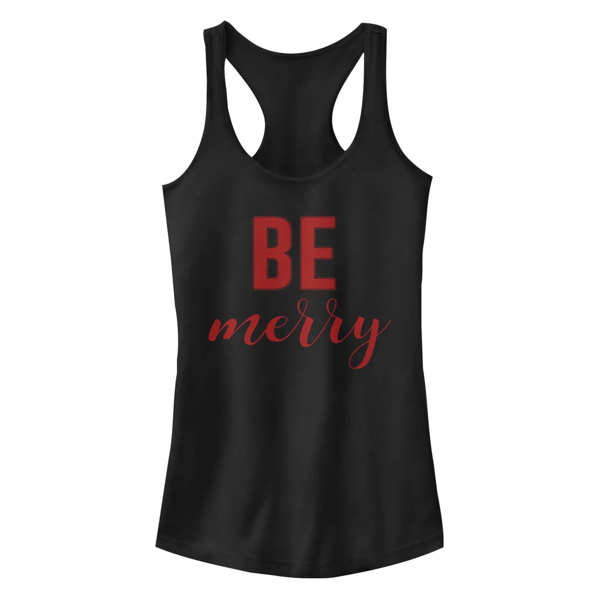 Juniors Womens Lost Gods Be Merry Racerback Tank Top