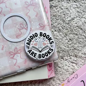 Audiobooks Are Books Phone Grip - Magnetic Pop Socket & Kickstand - Cute Reader Gift