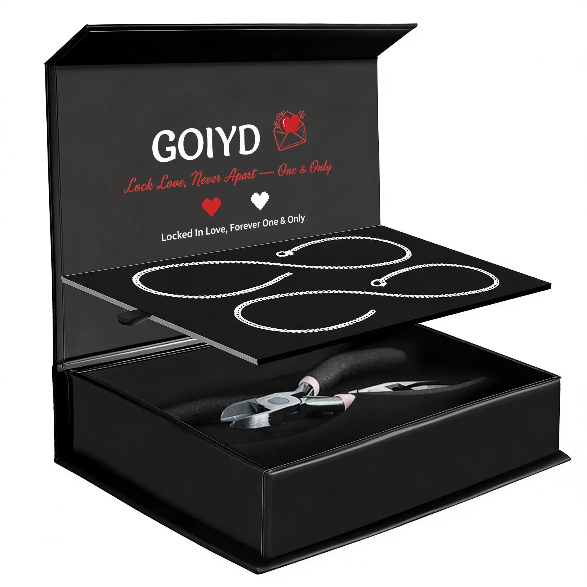 GOIYD Unisex Permanent Couples Bracelets, Special Clasp Design, Fashion Matching Bracelet Set, Ideal Gift for Anniversary, Birthday and Date Night