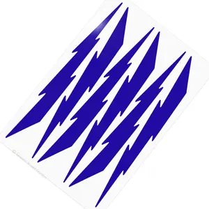 6 Lightning Bolts Decal Set, Six Lightning Stickers Kit, Lightning Motorcycle Transfers Sheet / #1337-SZ