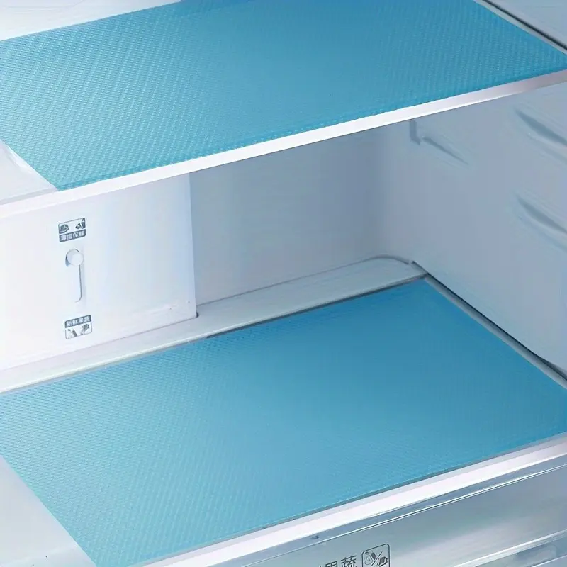 Four Premium Refrigerator Liners -  Mats for Cabinets And Dining Tables, Washable, Waterproof, And Resistant to Oil for a Tidy Kitchen - Durable, Slip-Resistant, Free of BPA, Ideal for Shelves, Freezers, And Cabinets, Without Battery
