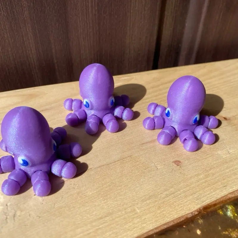 Purple Octopus Fidget Toys and Keychains - Assorted Designs with Keyring Attachment, Vibrant Options for Children and Adults