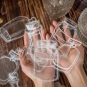 20/40 PCS Clear Dried Flower Bookmarks, Random Natural Flower Pattern DIY Handmade Bookmark Stickers for Craft & Personalized Decoration- Dried Flowers NOT Included, Empty Frames Only
