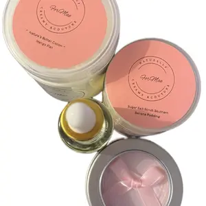 LIVE Creamy Nature’s Body Care Set includes Creamy Body Butter, Sugar Salt Scrub, Skin Drink Body Oil & Dusting Powder - Comfort Skincare