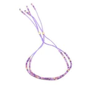 Purple Beaded Friendship Bracelets