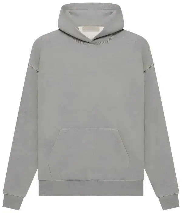 Dark Oatmeal Hoodie Sweatshirt with Front Pocket and Long Sleeves for Men