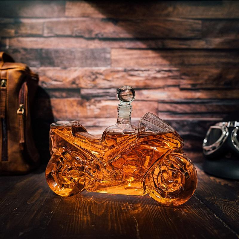 Sport Bike Decanter - 750ml Glass Motorcycle Shaped Decanter